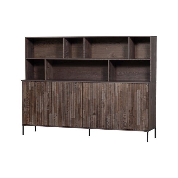 Libreria marrone con effetto frassino 200x150x44 cm Gravure – WOOOD-image-3