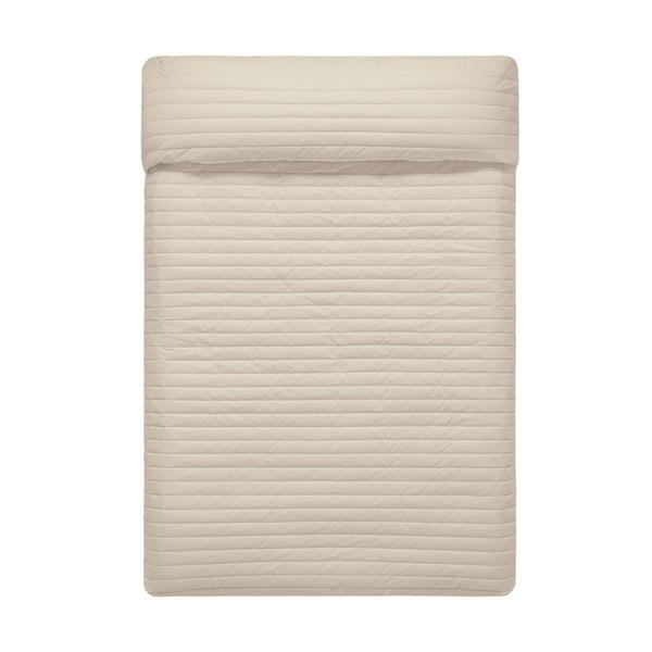 Copriletto trapuntato in cotone arancione e beige 180x260 cm Dash - Happy Friday-image-3