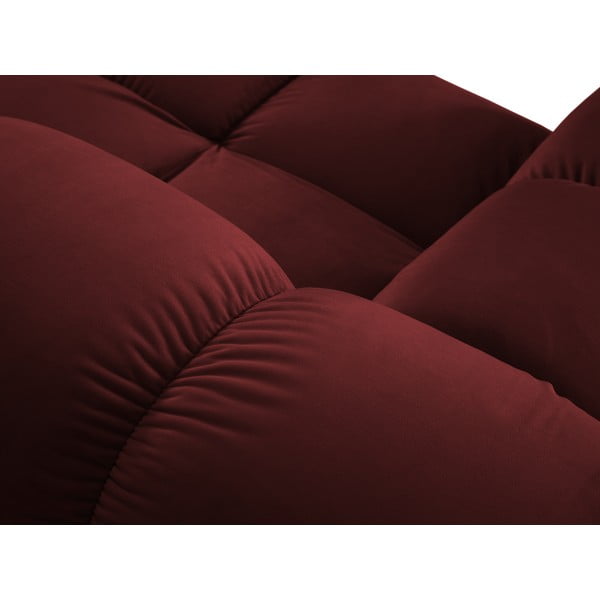 Divano in velluto rosso 191 cm Bellis - Micadoni Home-image-1