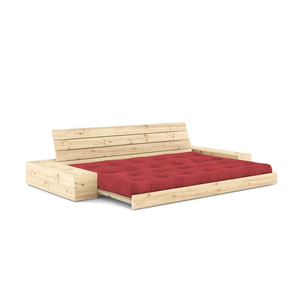 Divano letto in velluto rosso 244 cm Base - Karup Design-image-4