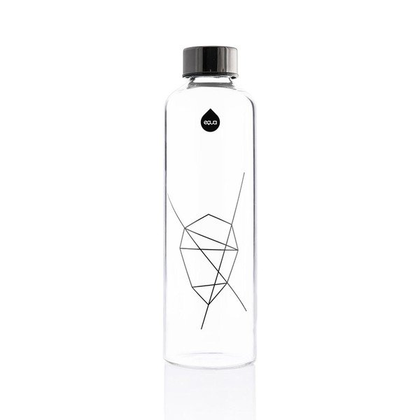 Bottiglia di vetro da viaggio bianco-nero 0,75 l Mismatch - Equa-image-2