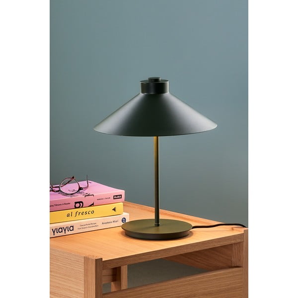 Lampada da tavolo verde scuro (altezza 38 cm) Shape - Hübsch-image-1