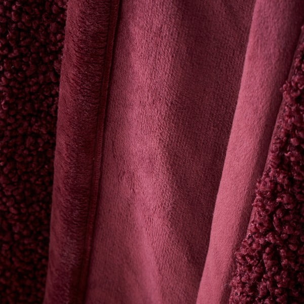 Coperta rossa in micropile 130x170 cm Velvet Boucle - Catherine Lansfield-image-1