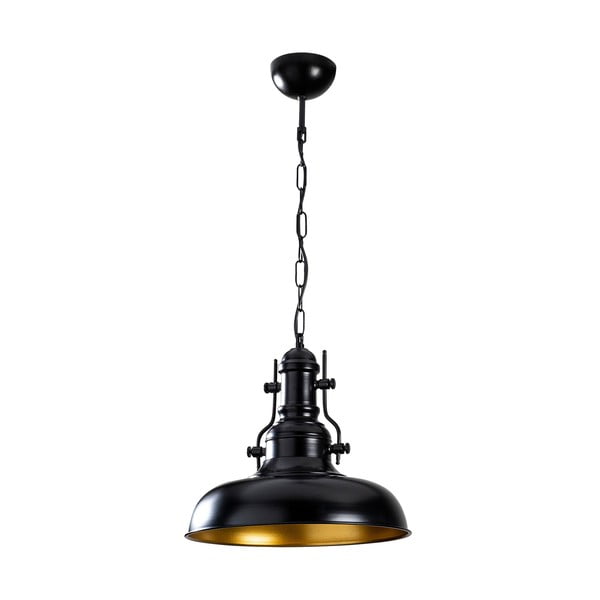 Lampadario nero con paralume in metallo ø 32 cm Berceste – Opviq lights