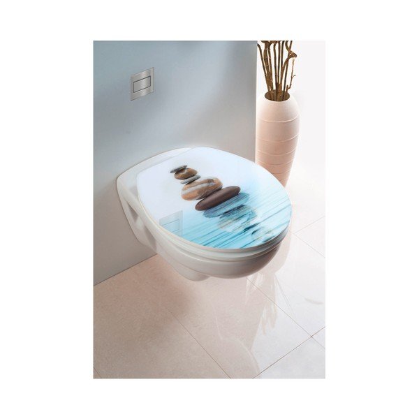 Sedile WC a chiusura facilitata Meditazione, 45 x 38,8 cm - Wenko-image-1