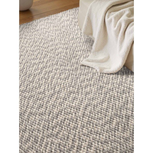 Tappeto grigio chiaro/color crema in lana tessuto a mano 160x230 cm Lyon Beans – Elle Decoration-image-3