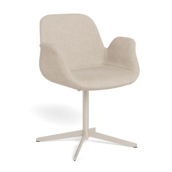 Sedia da ufficio beige imbottito Beth – Actona