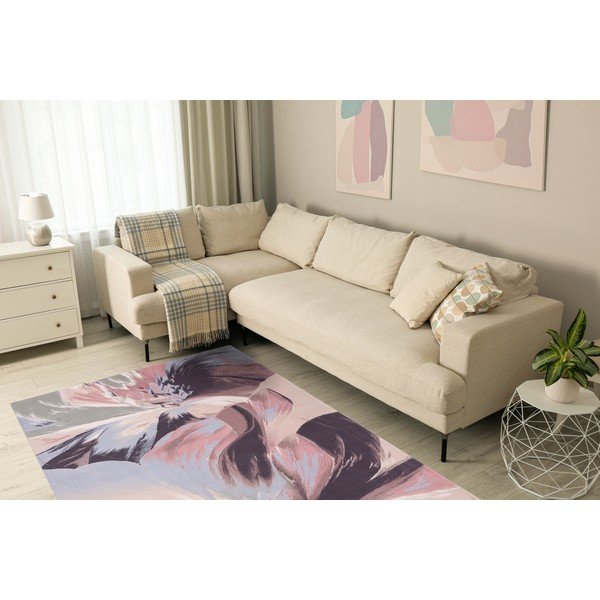 Tappeto in lana rosa 200x300 cm Anyl - Agnella-image-2
