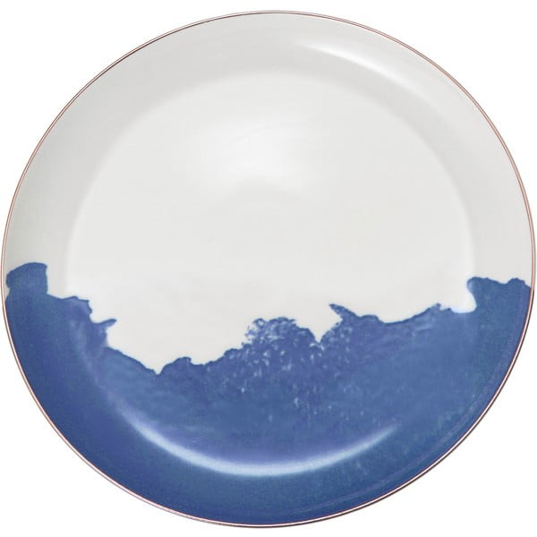 Set di 2 piatti da dessert in porcellana blu e bianca, ø 21 cm Rosie - Westwing Collection