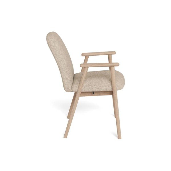 Sedie da pranzo in set beige imbottito con braccioli 2 pz Calvin – Actona-image-4