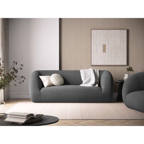 Divano in tessuto bouclé grigio 210 cm Essen - Cosmopolitan Design-image-4