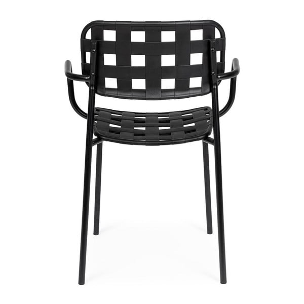 Sedie da esterno in set nere in metallo 4 pz Clover   – Bizzotto-image-4