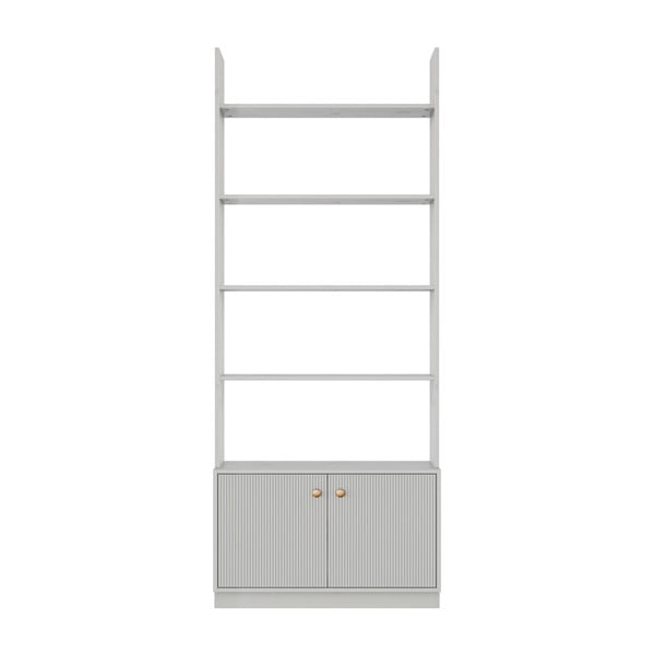 Libreria modulare in legno di pino grigio chiaro 80x200 cm Madu - WOOOD