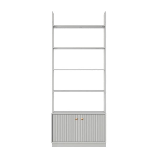 Libreria modulare in legno di pino grigio chiaro 80x200 cm Madu - WOOOD