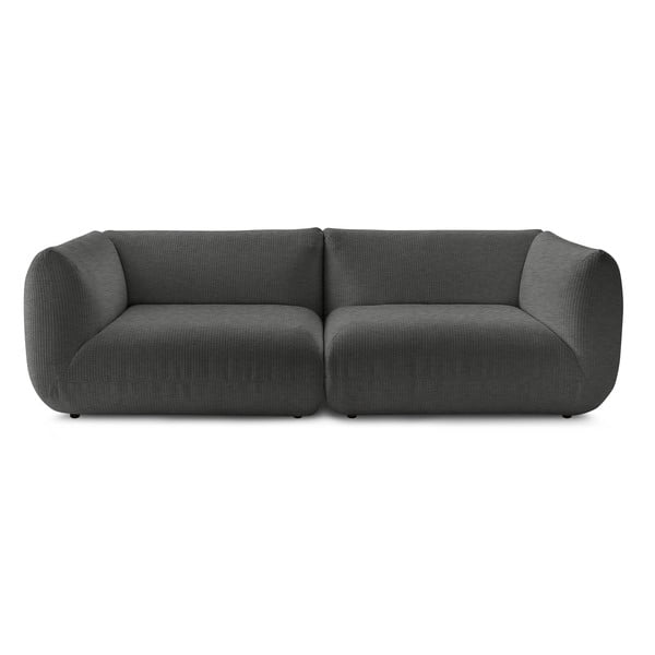 Divano in velluto a coste grigio 260 cm Lecomte - Bobochic Paris