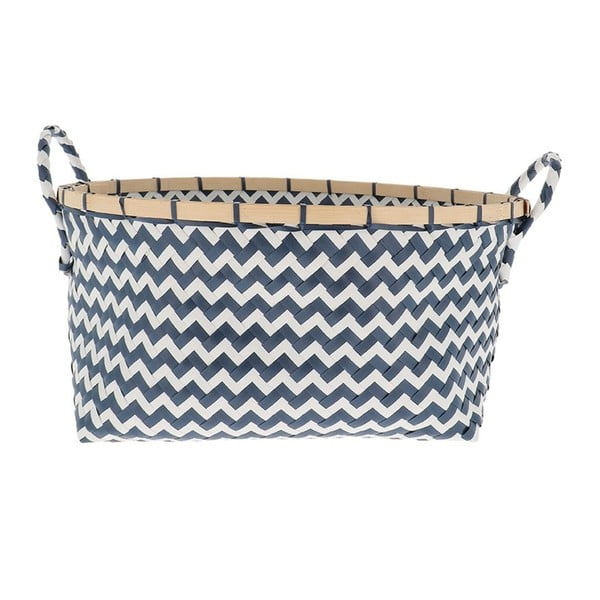 Cestino portaoggetti blu e bianco Zigzag Zig Zag - Compactor-image-1