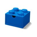 Scatola da tavolo blu con cassetto , 15 x 16 cm - LEGO®