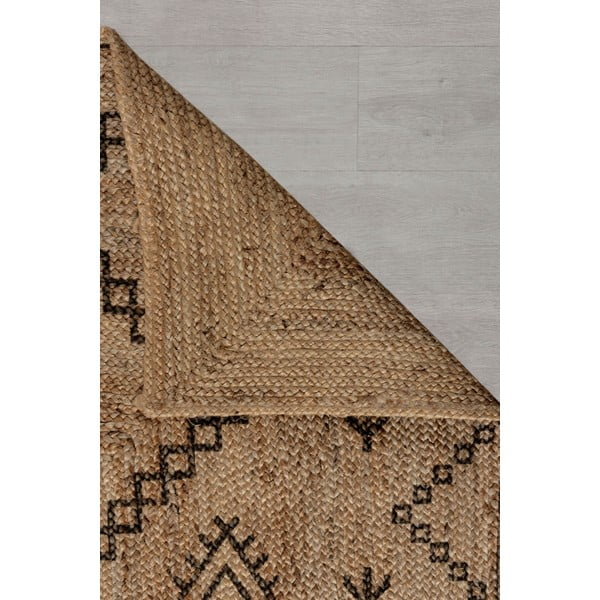 Tappeto di colore naturale in iuta reversibile 120x170 cm Rowen – Flair Rugs-image-3