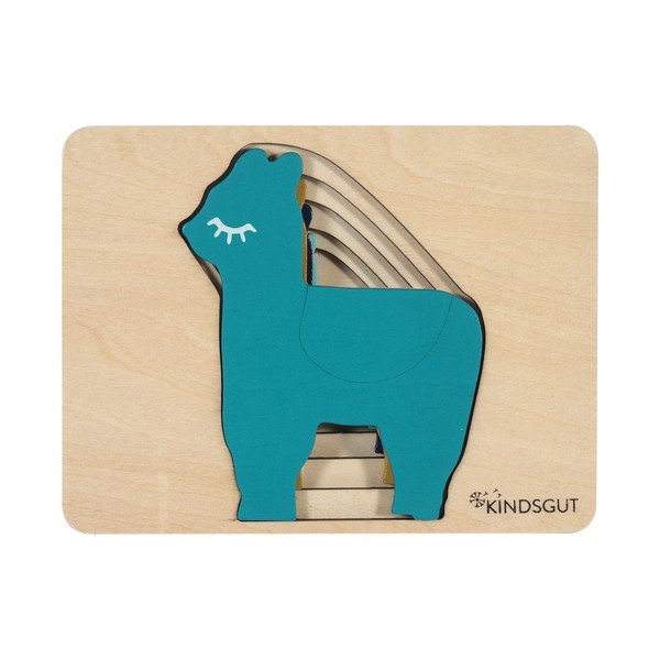Puzzle a inserimento in legno Lama - Kindsgut