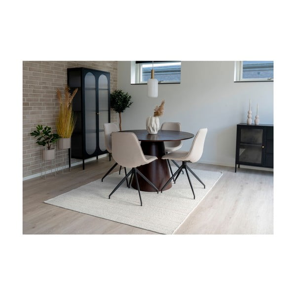 Tavolo da pranzo rotondo con piano in legno di noce ø 120 cm Bolton - House Nordic-image-3