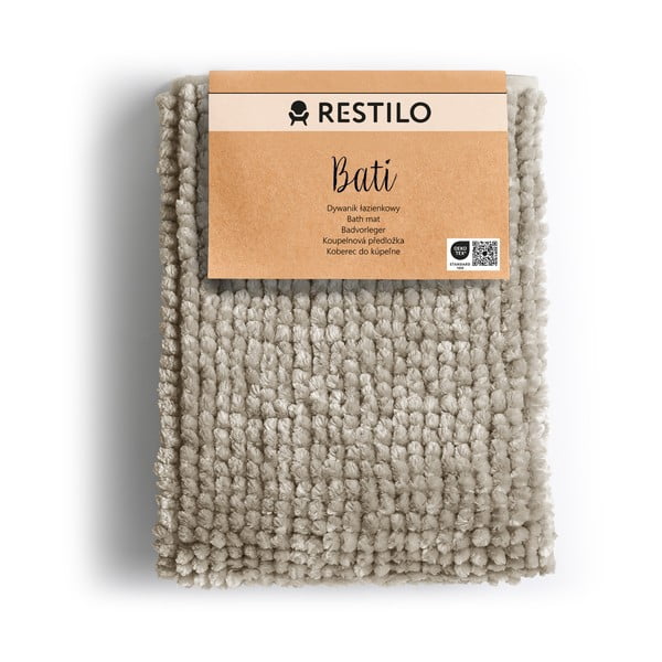 Tappetino per il bagno beige 70x120 cm Bati – Restilo