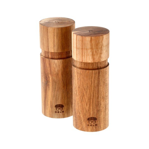 Set macina pepe e sale di colore naturale in legno 2 pz – Holm-image-2
