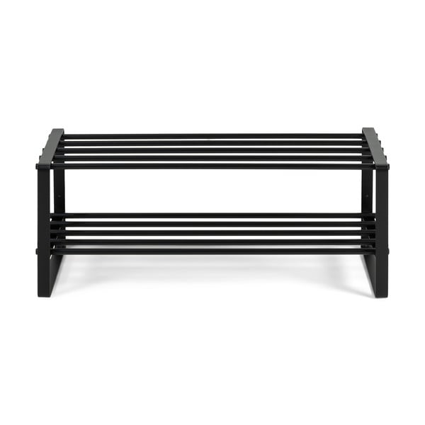 Scarpiera nera in metallo 70x29x27 cm Rex – Spinder Design-image-2