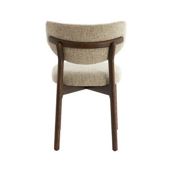 Sedia da pranzo marrone/color crema imbottito Trosa – Light & Living-image-3