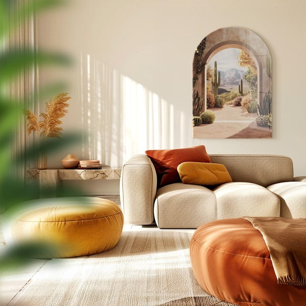 Dipinto su vetro 70x100 cm Cancun – Styler-image-3