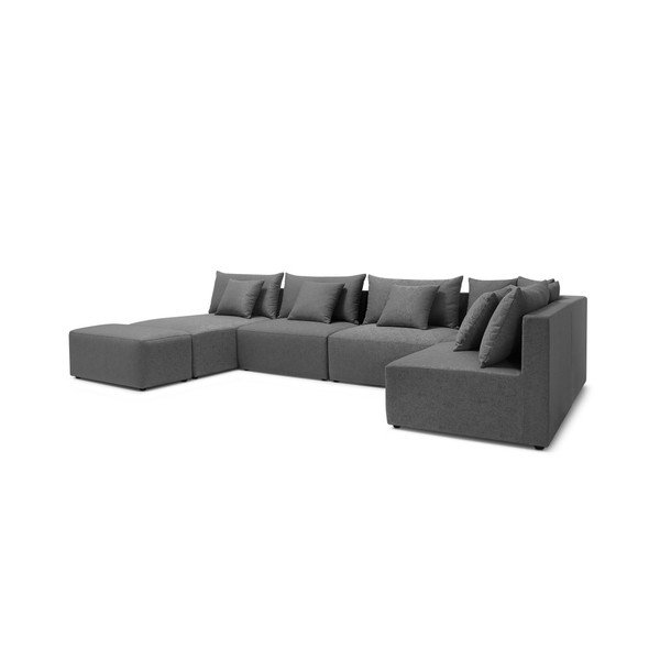 Divano componibile grigio Metis - Bobochic Paris-image-1