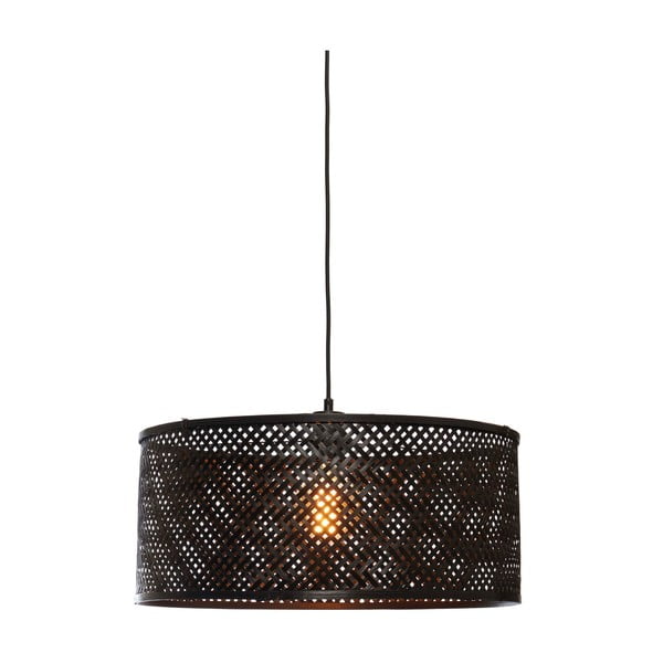 Lampada a sospensione nera con paralume in bambù ø 50 cm Java - Good&Mojo