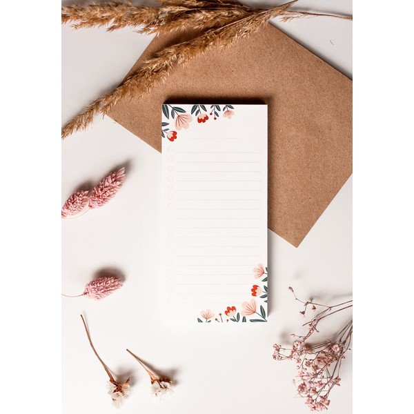 Linkovaný odtrhávací to-do list s motivem Květiny Printintin, 70 listů-image-1