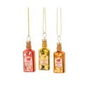 Decorazioni per albero di natale in set in vetro fatte a mano 3 pz ø 3 cm Gin Bottle – Sass & Belle