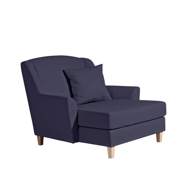 Poltrona lounge in similpelle Judith blu scuro - Max Winzer