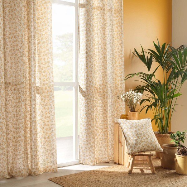 Tenda gialla e bianca 140x240 cm Maddy - douceur d'intérieur-image-3