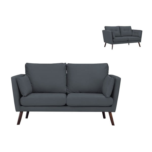 Divano a 2 posti grigio scuro Elena - Mazzini Sofas-image-1