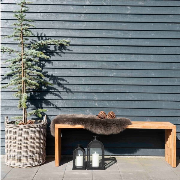 Panchina da giardino in legno di teak , 140 x 35 cm Benidorm - House Nordic-image-1