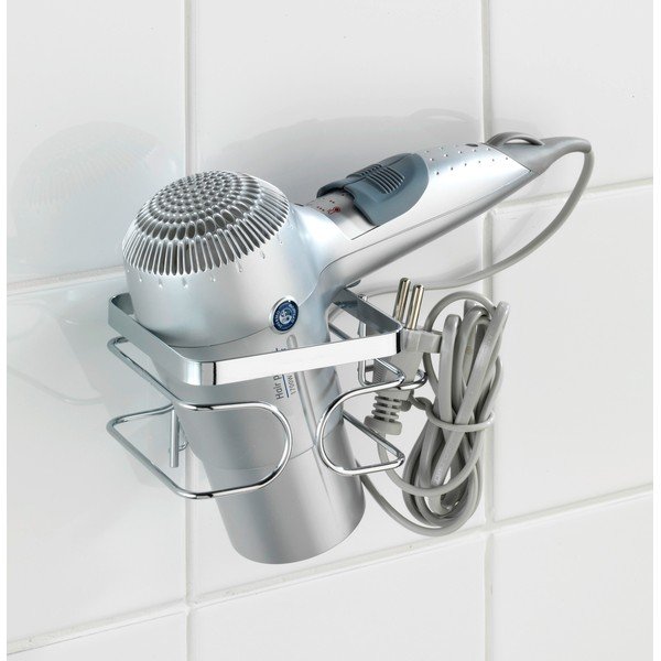 Supporto per asciugacapelli a parete in acciaio inox Premium - Wenko-image-1