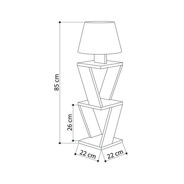 Lampada a stelo bianca Bianco Kozena - Decortie-image-2