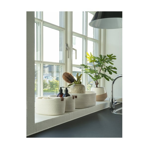 Set di cestini per il bagno in tessuto 3 pz 35x25x13 cm Jarana - House Nordic-image-1