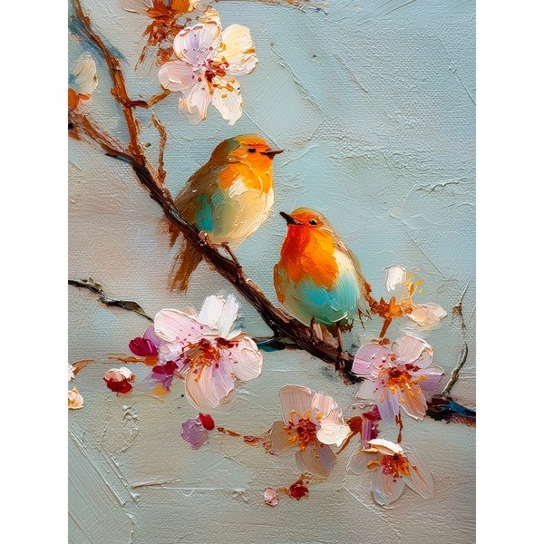 Dipinto stampato con cornice inclusa 60x80 cm Robins – Styler