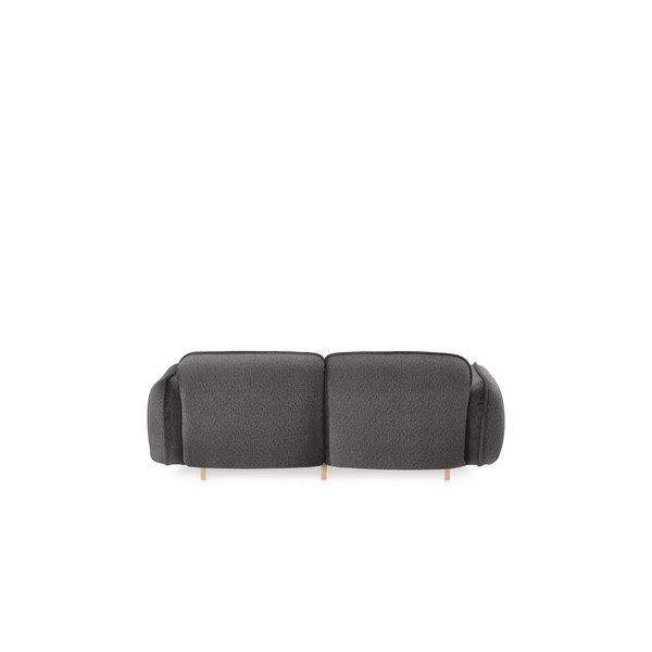 Divano bouclé grigio scuro 188 cm Bean - EMKO-image-3