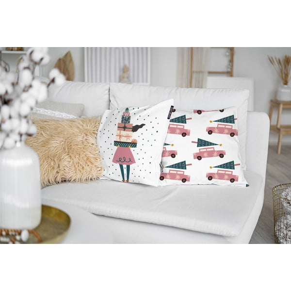 Federe in set da 4 con motivo natalizio 45x45 cm Holiday Mood - Butter Kings-image-1