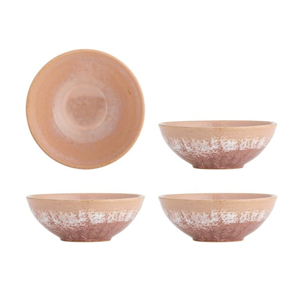 Ciotoline in set color salmone in gres 4 pz 890 ml Darlene – Bloomingville