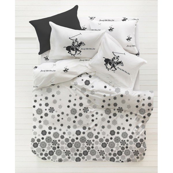 Lenzuolo singolo in cotone Ranforce Mito Black, 160 x 220 cm - Beverly Hills Polo Club