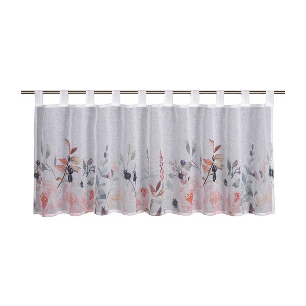 Tenda sottile bianca 135x45 cm Floral – Sehlbach