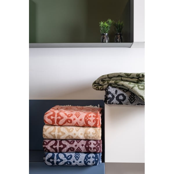 Plaid nero con contenuto di cotone , 140 x 180 cm Mykonos - Euromant-image-2