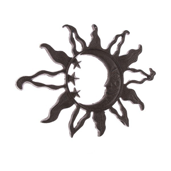 Decorazione da parete per esterni in ghisa nera Sun - Dakls
