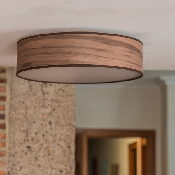 Apparecchio a soffitto in impiallacciatura di noce naturale TSURI L, ⌀ 40 cm Tsuri - Sotto Luce-image-3