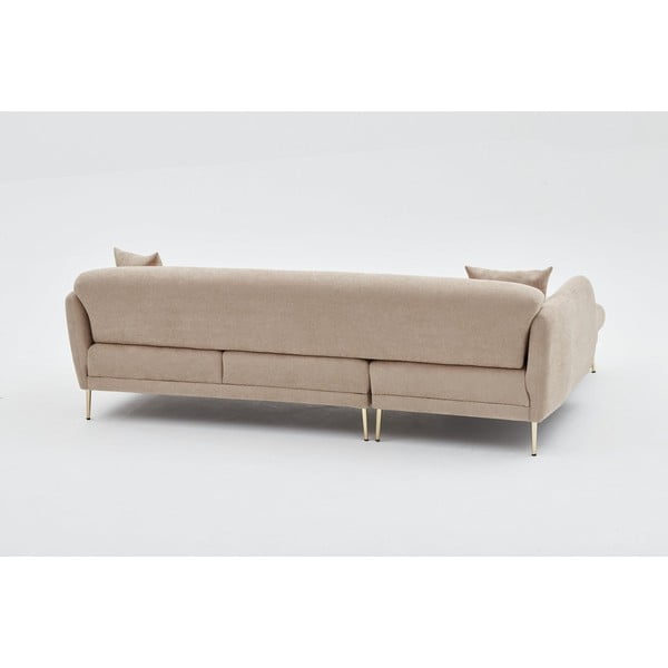 Divano angolare beige (con penisola a sinistra/con chaise lounge) Simena – Balcab Home-image-2